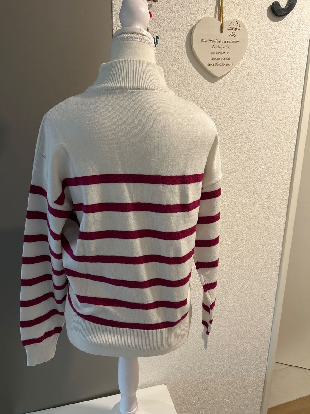 Maglioni & Felpe: Stehkragen Pullover weiss mit Steifen – Nuovo (secondo la descrizione) da Brunnen venduto da Nala2929 4