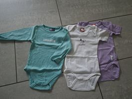 3er Set Baby Bodys Gr. 74/80, Neu Snoopy + Scheehäsli