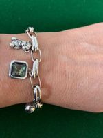 Neues versilbertes Armband mit drei Anhängern