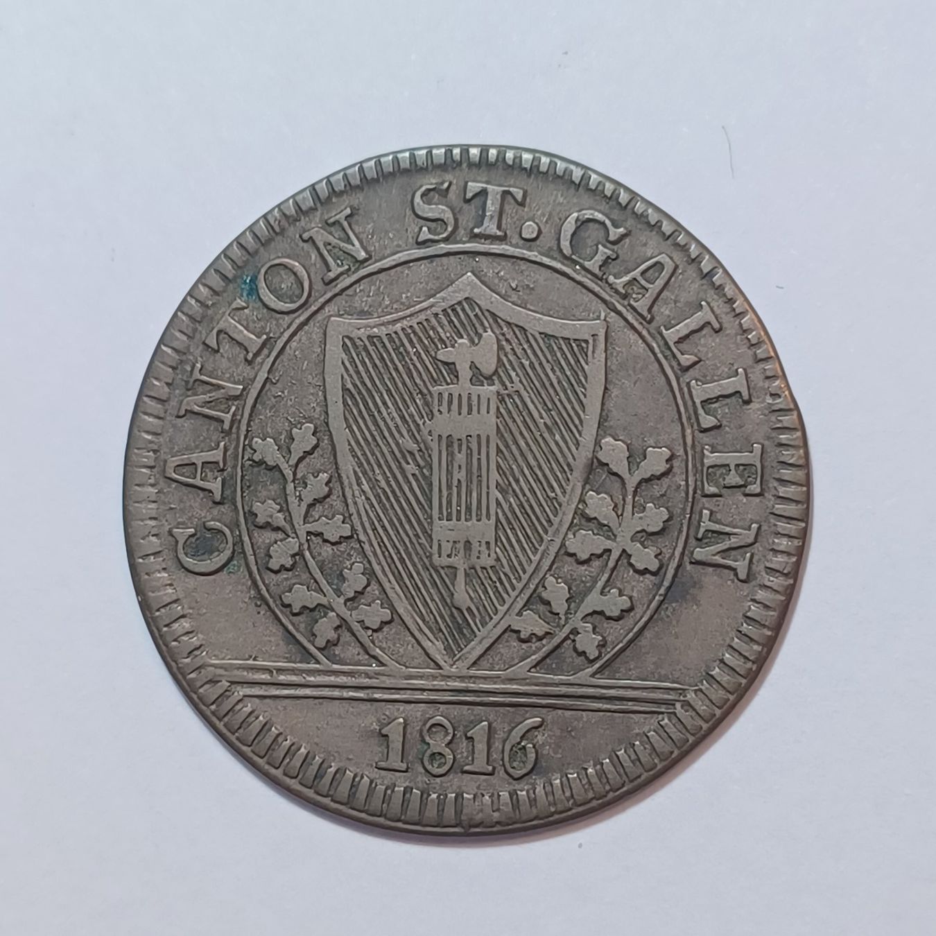Alle Münzen: Batzen 1816 St. Gallen – Gebraucht aus Pfäffikon ZH von Schweizer_Muenzen 1