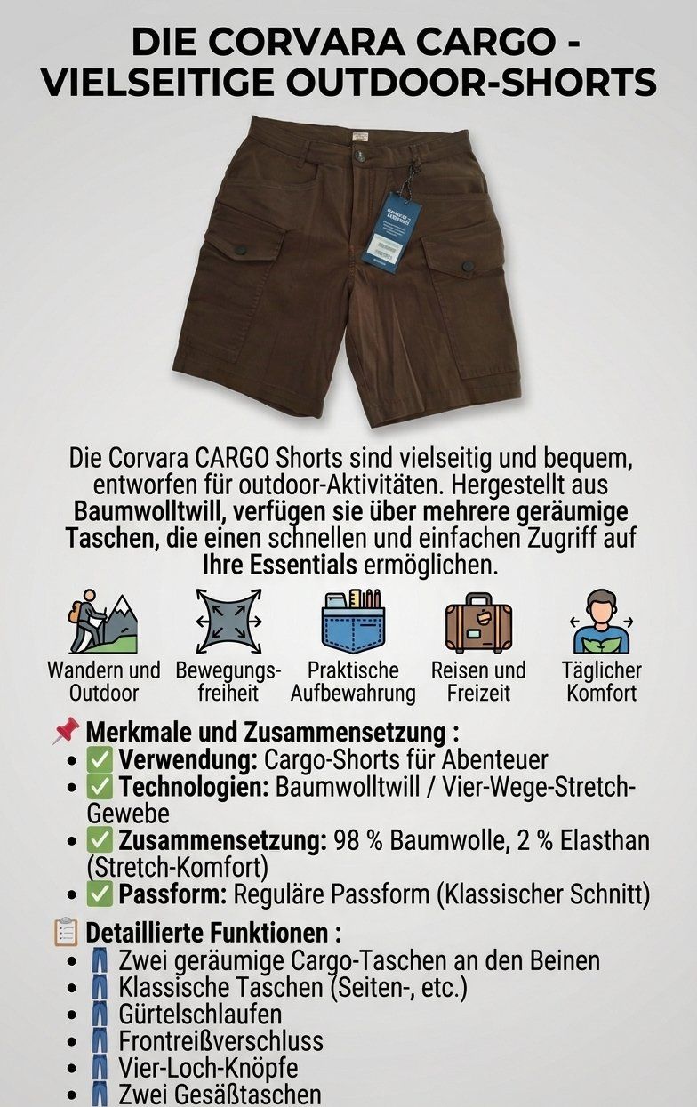 Pantaloni: 2 x Dolomite Cargo-Shorts – Grösse M – Usato da Sion venduto da Mizzaa 1