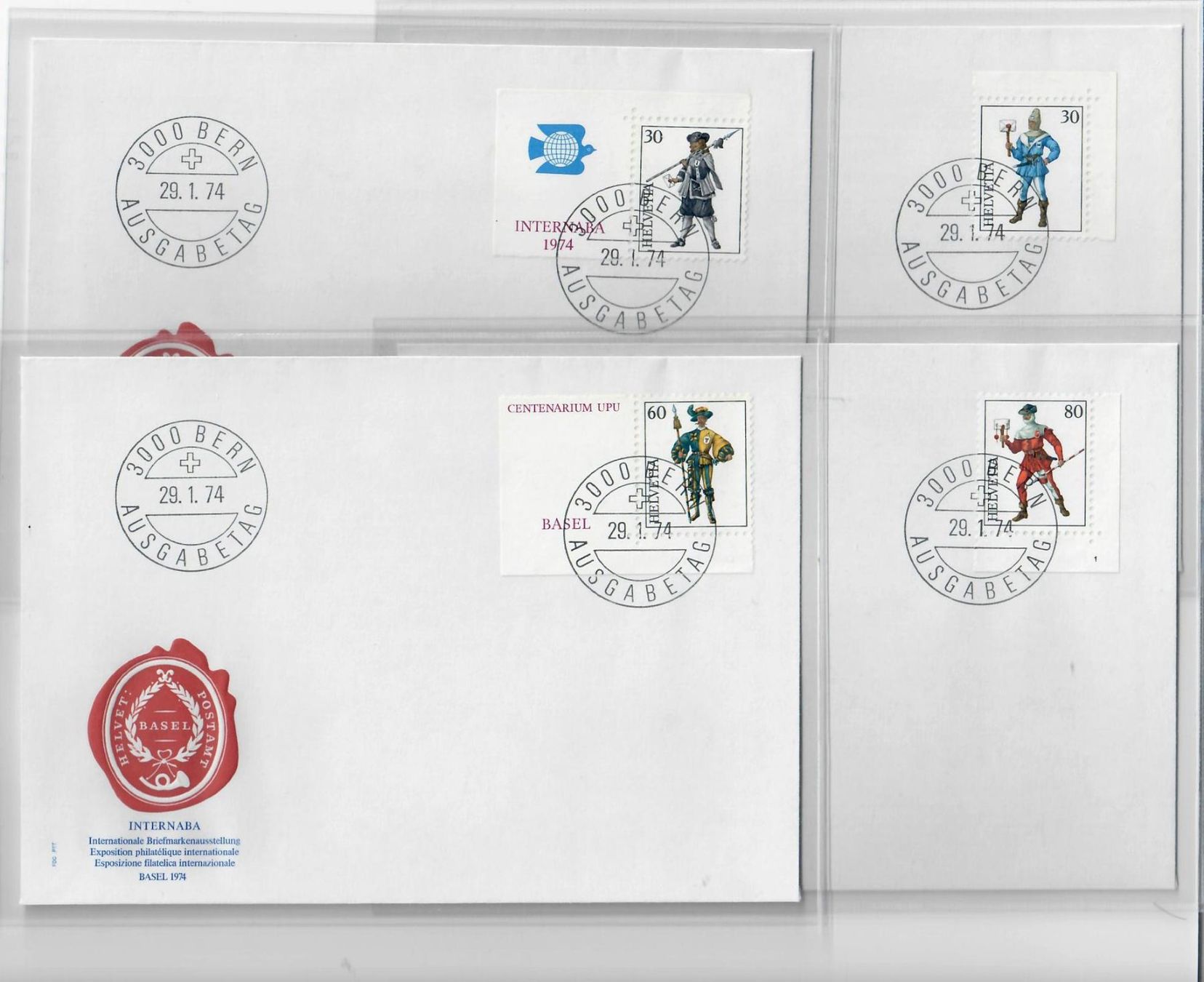 Tutti i francobolli: NABA BASEL 1971 FDC mit Blockausschnitte – Usato da Utzigen venduto da a8b9c0