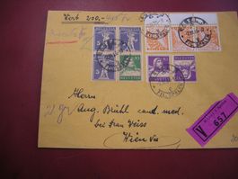 2.VII.35 2 KEHRDRUCK K27/K30 1 ZUSAMMENHÄNGENDE 27 NACH WIEN