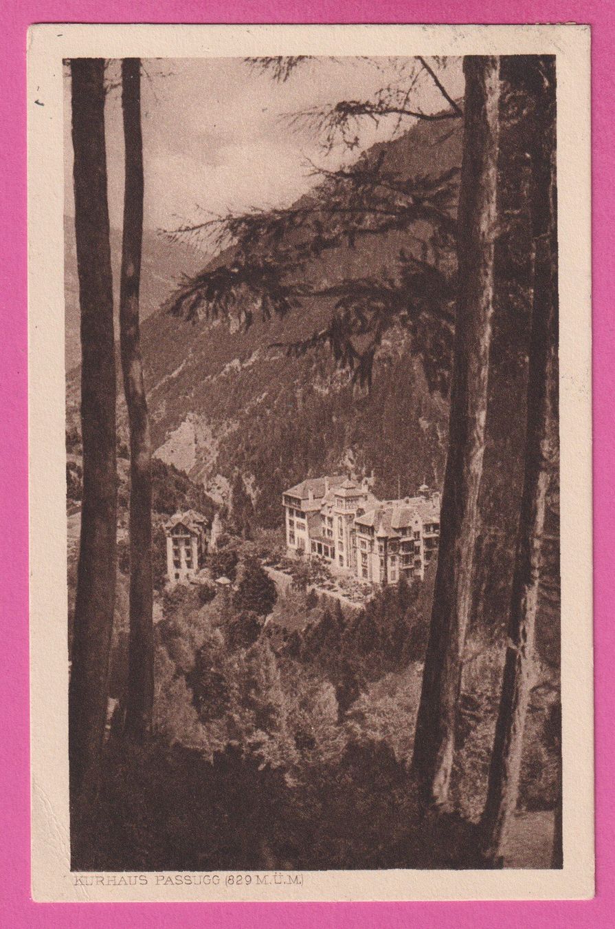 Cartoline postali: Kurhaus Passugg gel 1923 – Usato da Einsiedeln venduto da dillie