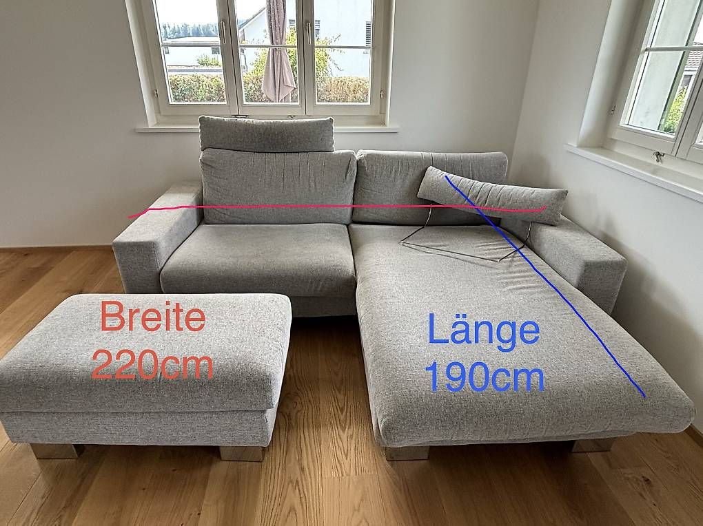 Pfister Divani: Sofa hellgrau (Möbel Pfister) – Usato da Häggenschwil venduto da dwiezel 4