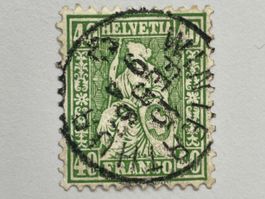 1862 Sitzende Helvetia ZNr. 34, gestempelt