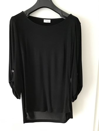 AKRIS PUNTO SHIRT (BLUSE)SCHWARZ GR.34/36 3/4 ARM