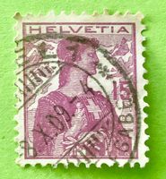  Nr.122 Brustbild der Helvetia mit Schwert GESTEMPELT    