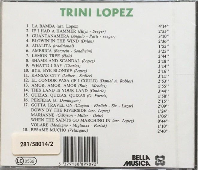 CD: Trini Lopez - Trini Lopez – Nuovo e nell'imballaggio originale da Grüningen venduto da azulverde 1
