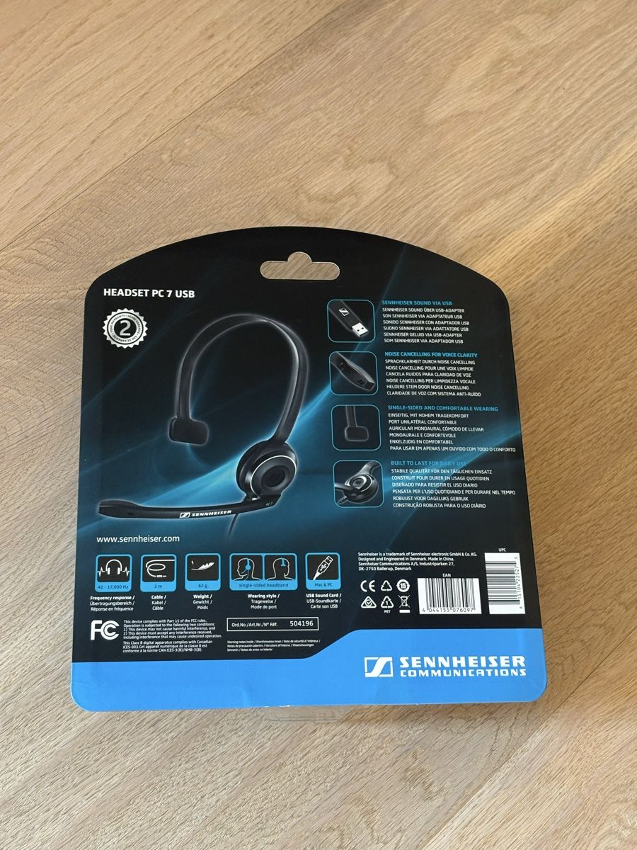 Sennheiser Casques audio: Sennheiser Headset PC 7 USB – Neuf avec emballage d'origine à Waltenschwil par ladydomino 1