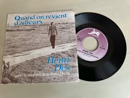 HENRI DES  tolle SWISS Single Quand on revient 70's Kult