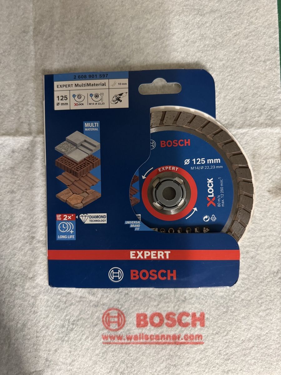 Bosch Tutti gli attrezzi: Bosch EXPERT MULTIMATERIAL X-LOCK DIAMANTTRENNSCHEIBE – Nuovo e nell'imballaggio originale da Flumenthal venduto da Tboni 1