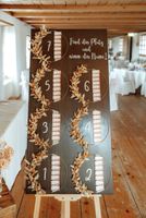 Sitzplan Hochzeit Holz mit Trockenblumen