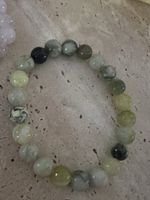 Bracelet pierres naturelles jade et aventurine 18cm NEUF