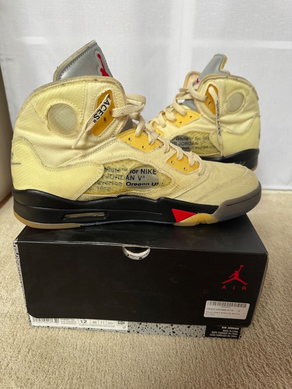 Off-White Scarpe da uomo: Jordan 5 Off White Sail – Usato da Visperterminen venduto da lgresell 1