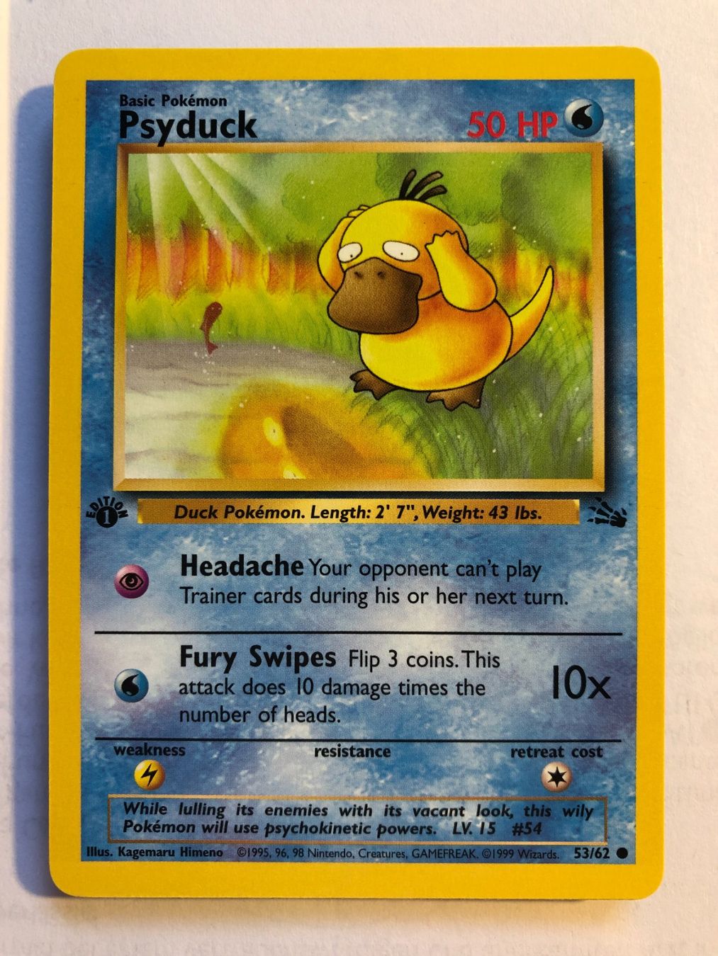 Sammelbilder & Trading cards: Psyduck 1st Fossil - MINT - ab 1.- – Gebraucht aus Giubiasco von dan_pr8b
