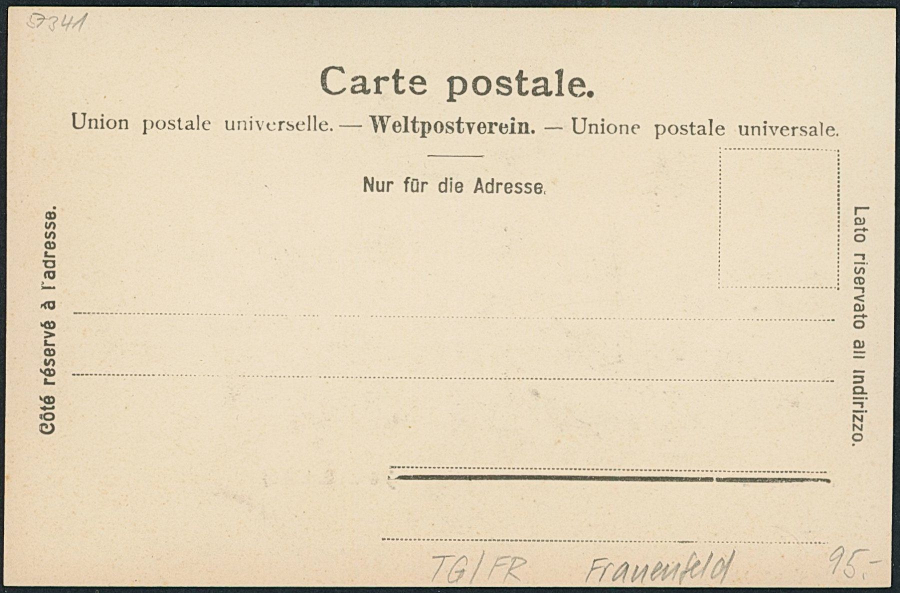 Cartoline postali: TG Frauenfeld – Nuovo (secondo la descrizione) da Schindellegi venduto da Jonathan77 1