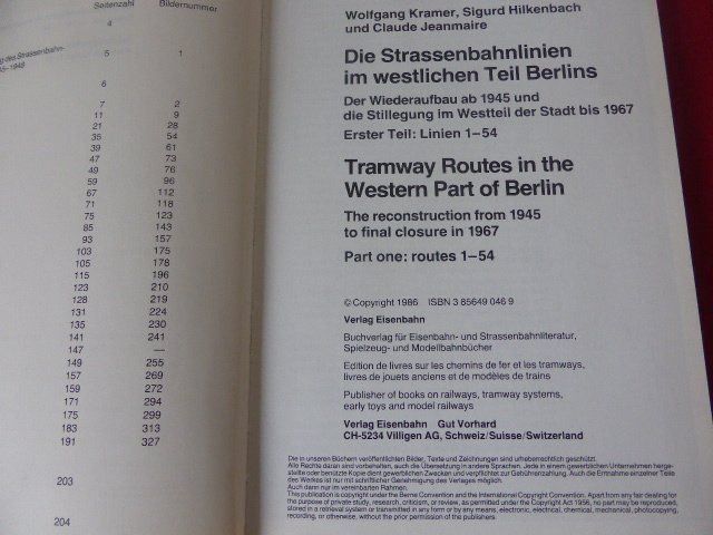 Livres: Die Strassenbahnlinien West Berlin – Neuf (Voir description) à Hitzkirch par kleinerbaer01 1