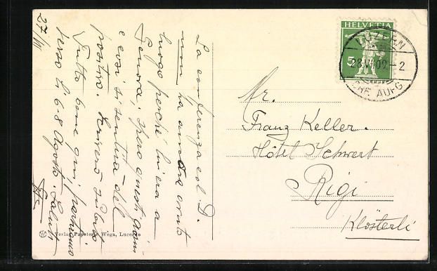 Cartoline postali: AK Lucerne, Hotel Schweizerhof, 1909 – Usato da Berlin venduto da bartko-reher 1