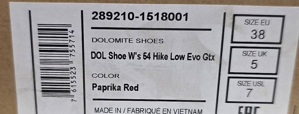 Dolomite Scarpe da donna: Chaussures NEUVES Dolomite 54 hike, taille 38 – Nuovo e nell'imballaggio originale da Sugiez venduto da factorysportoutlet 4