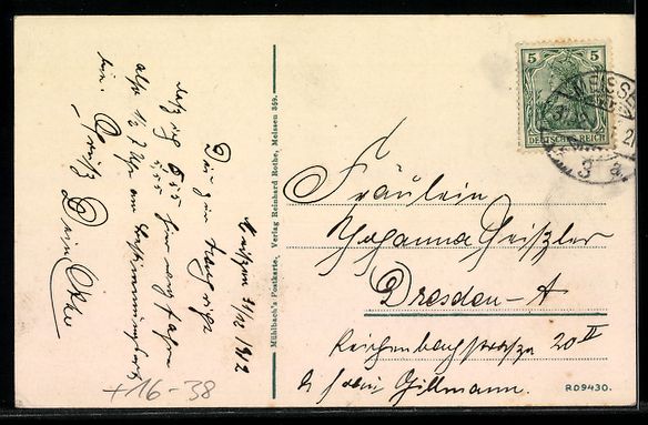 Cartoline postali: Grusskarten-AK Meissen, Blick auf den Do – Usato da Berlin venduto da bartko-reher 1