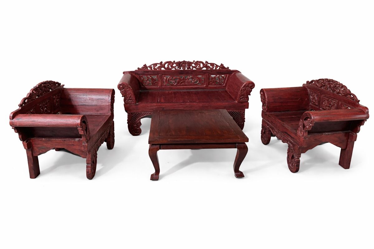 Divani: Holz Sofagarnitur, 3-teilig, Asiatisch, Top Zustand! – Usato da Muttenz venduto da far_8vzh 2