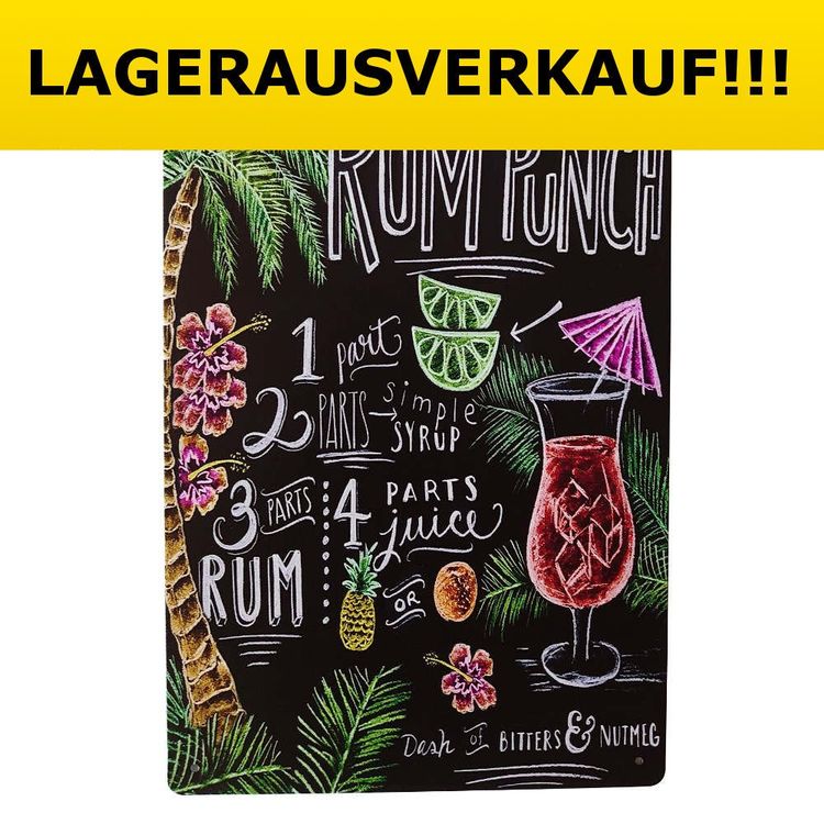 Blechschild Caribbean Rum Punch (BWARE) Kaufen auf Ricardo