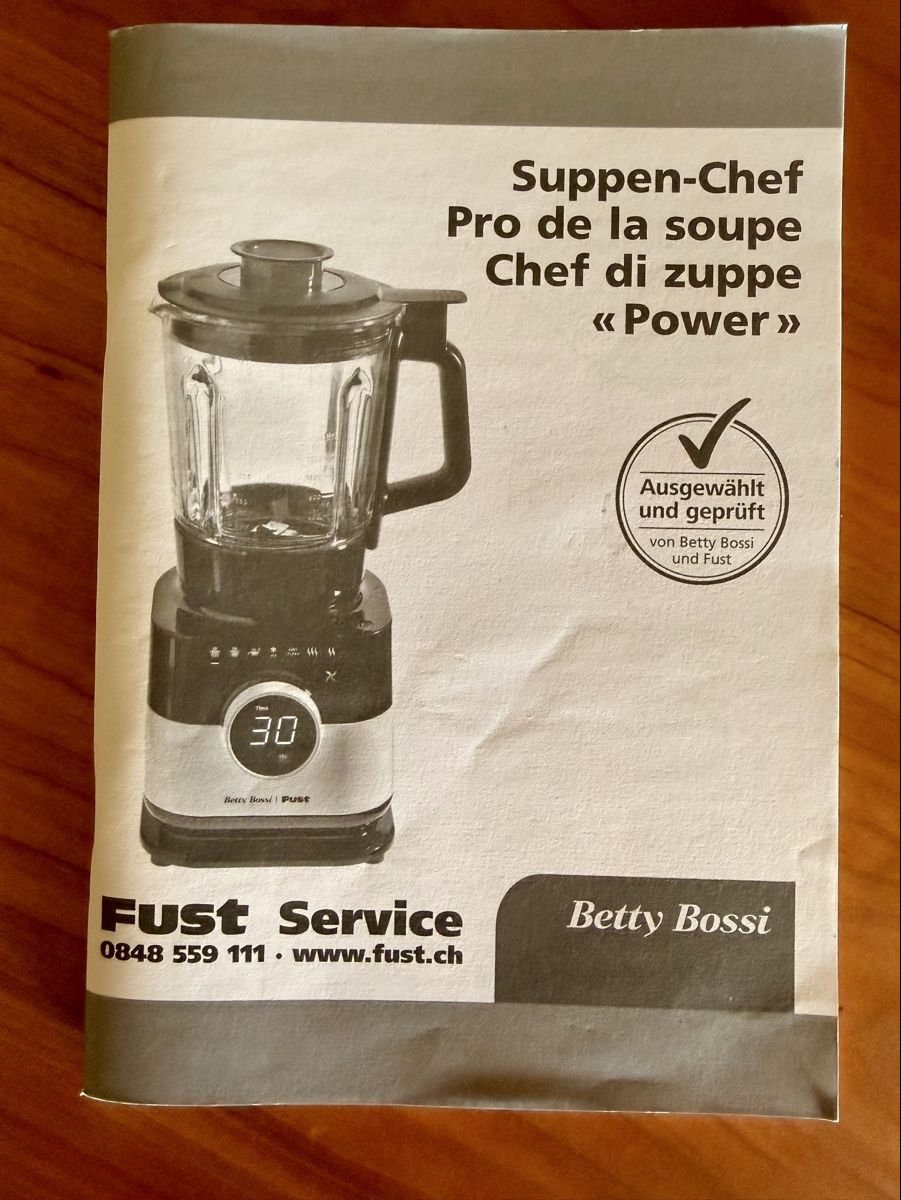 Betty Bossi Elettrodomestici da cucina: Suppen-Chef "Power" Fust/Betty Bossi – Usato da Luzern venduto da Piera000 3