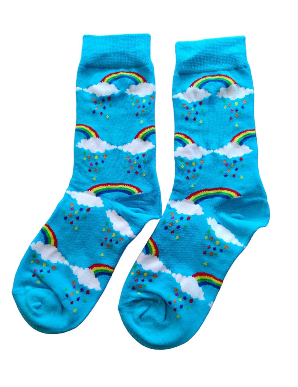 Socken: Socken Regenbogen / Rainbow / Pride / Wolken / Clouds – Neu und originalverpackt aus Zürich von amysmith 1