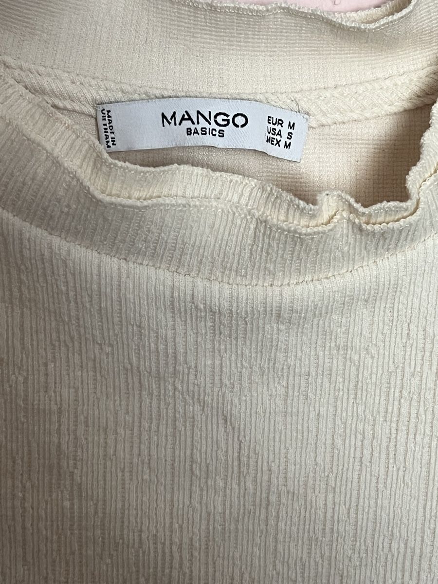 Top: Top Mango Basics Crème Taille M État neuf! – Nuovo (secondo la descrizione) da Genève venduto da nou_z96k 2