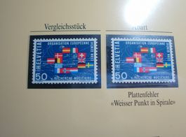 Abart 1966 **, Flaggen CERN, "weisser Punkt in Spirale
