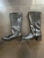 Damen Stiefel schwarz Leder Grösse 40