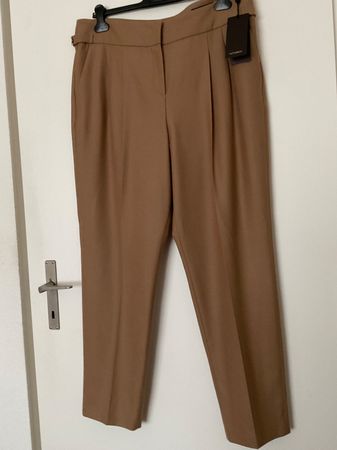 WINDSOR Wolle mit Elasthan Hose Gr 44 Camel NEU, NP 399.90