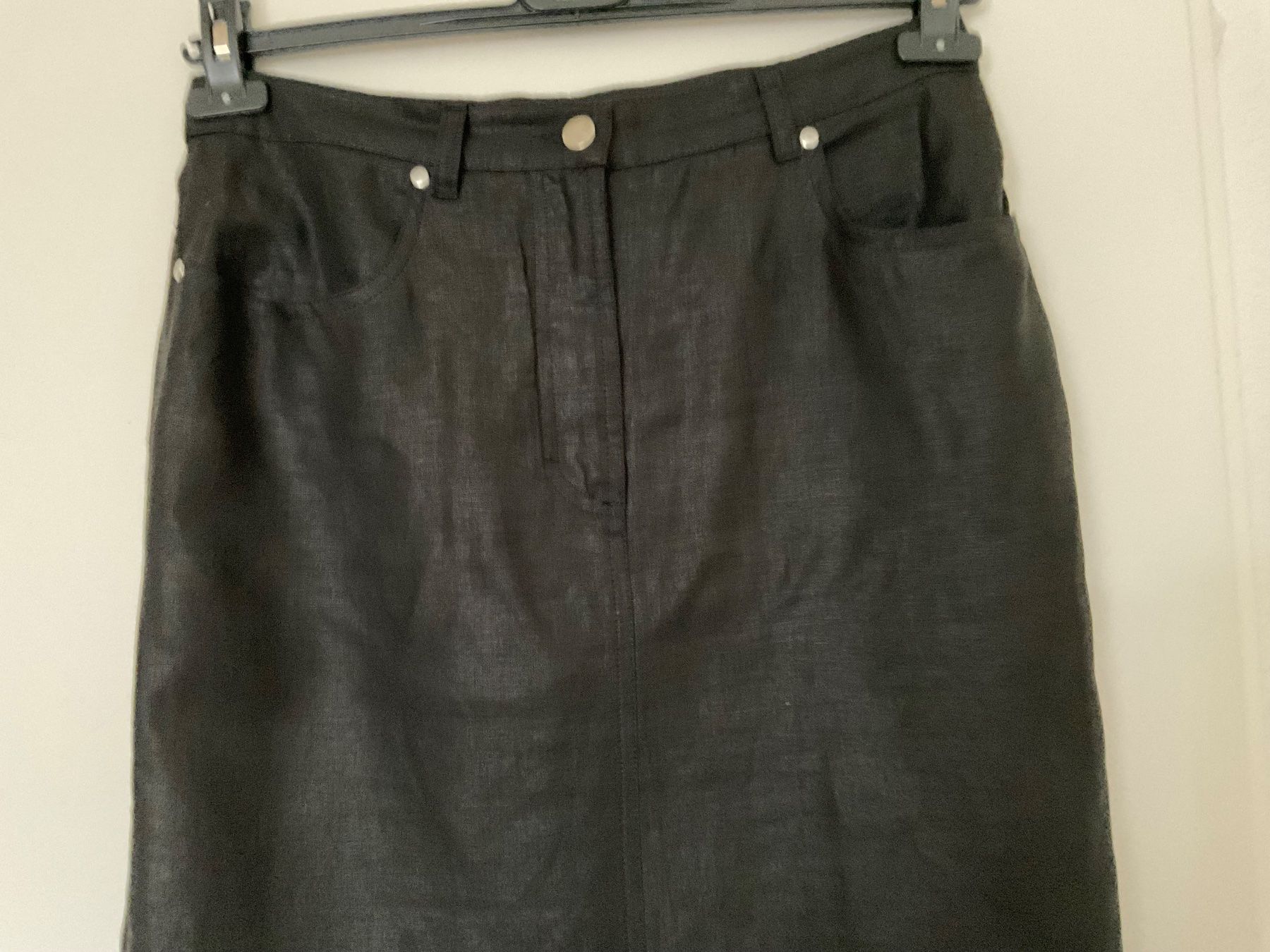 Max Mara Gonne: Max Mara Leinen Rock Gr 40 schwarz – Usato da Urdorf venduto da alda02 3