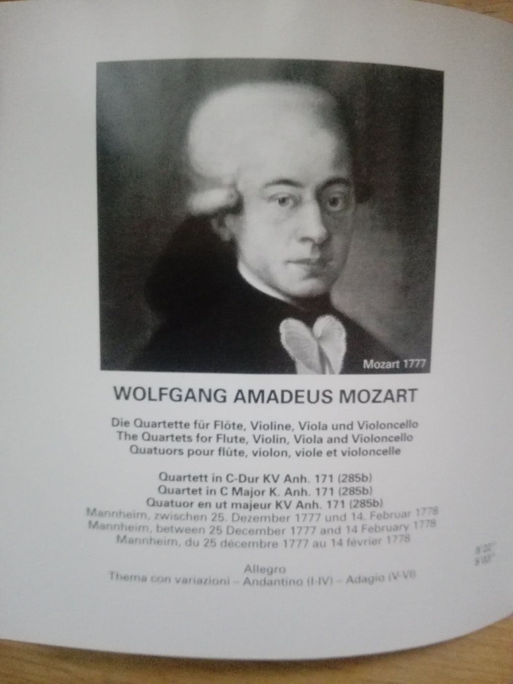 CD: Mozart - Flötenquartette                           ©'2006 – Usato da St. Gallen venduto da elk2021 3