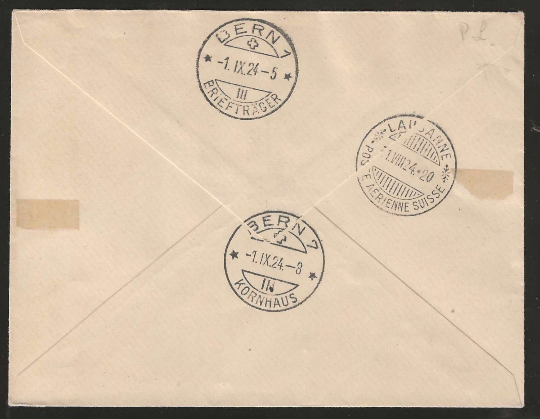 Tutti i francobolli: 1924 : Flugpost Brief mit Vignette – Usato da Gümligen venduto da Geniusbuy 1