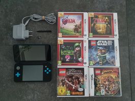 Nintendo New 2DS XL avec accessoires et 6 jeux