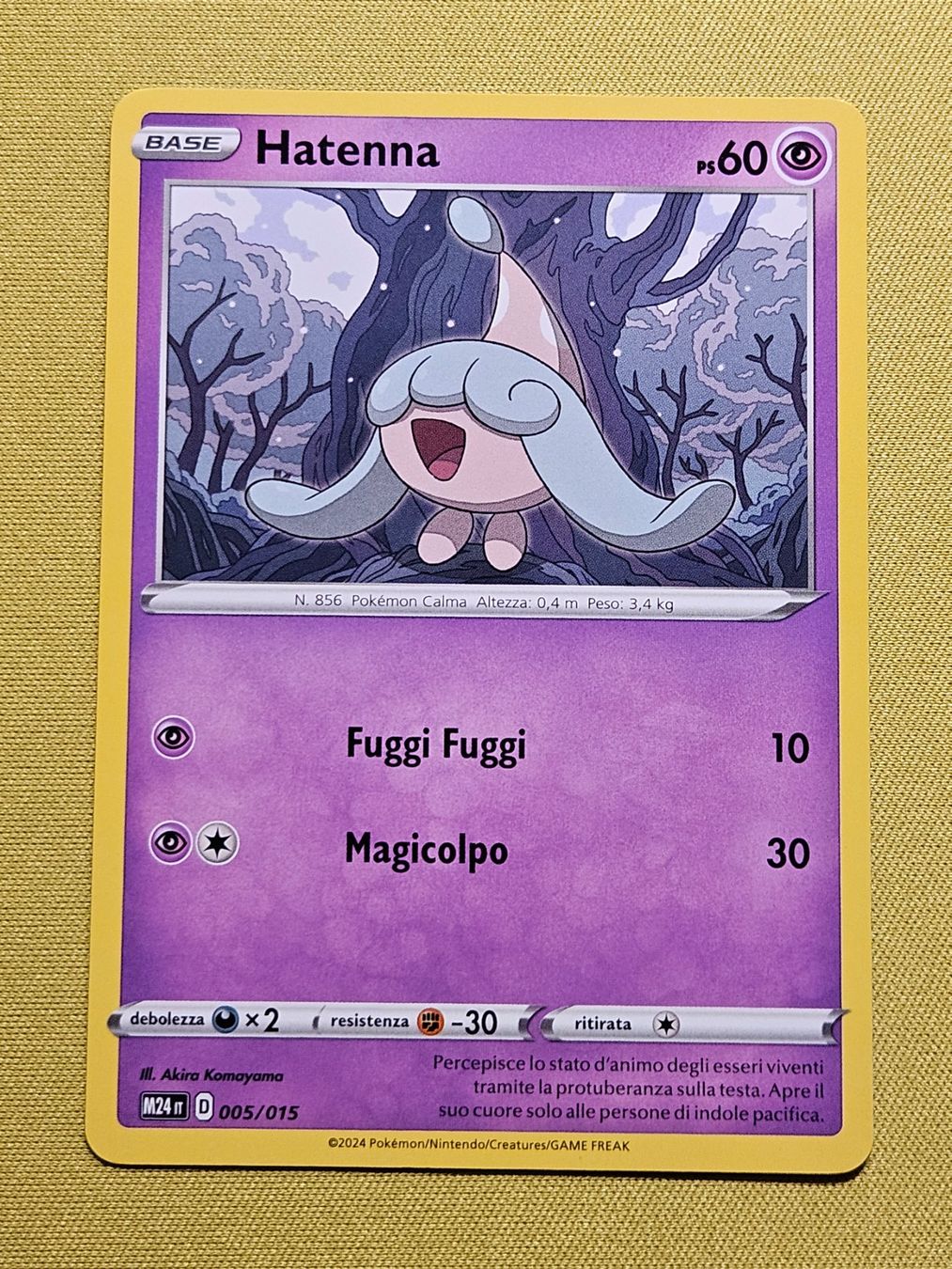 Pokémon Carte collezionabili: M24 Mc Donald's 2024  - Hatenna 005/015 – Usato da Bellinzona venduto da Pokemarco