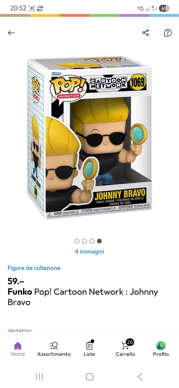 Funko Statuette: Funko Pop! Johnny Bravo 1069 Cartoon Network Nuovo – Nuovo e nell'imballaggio originale da Regensdorf venduto da Ecoglamfinds 1