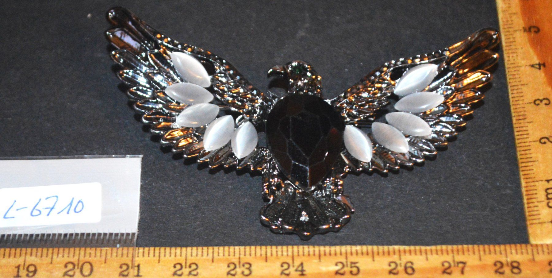 Spille & Fermagli: Brosche oder Halskette - L-6710 - Adler silbrig mit Strass – Nuovo e nell'imballaggio originale da Goldiwil (Thun) venduto da han_v5b7 5