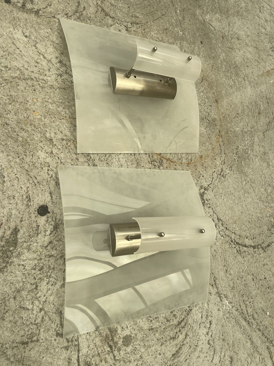 Lampadari & plafoniere: Zwei Deckenlampen aus Glas und Metall – Usato da Bäch SZ venduto da inf_jgc8