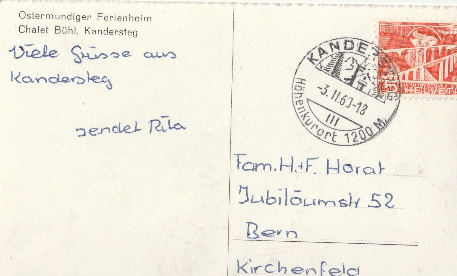 Cartoline postali: Ostermundiger Ferienhaus – Usato da Lumbrein venduto da made02 1