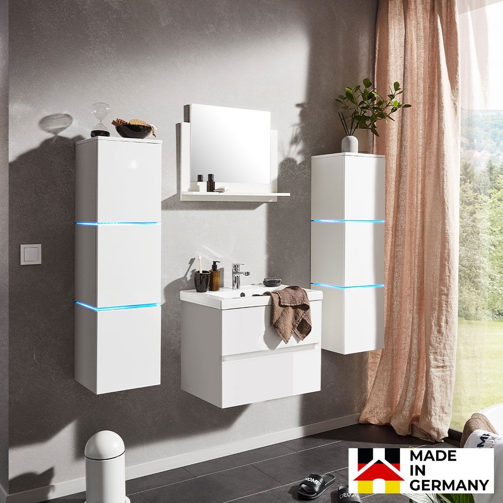 Mobili per bagno: LED Badmöbel WANGEN Deluxe - XL Weiss – Nuovo e nell'imballaggio originale da Wallenwil venduto da toesstal-vertrieb