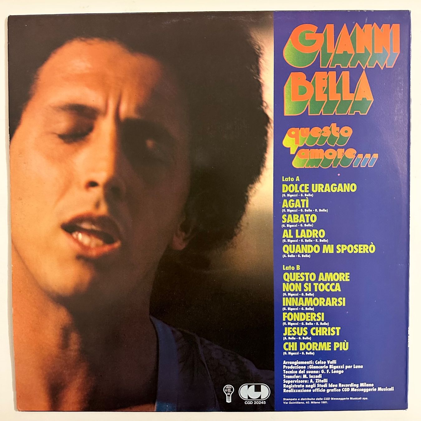 Dischi in vinile: LP - Gianni Bella - Questo Amore... – Usato da Breganzona venduto da Onairda75 1