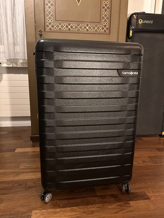 Koffer Samsonite schwarz Hartschale Rollkoffer gross