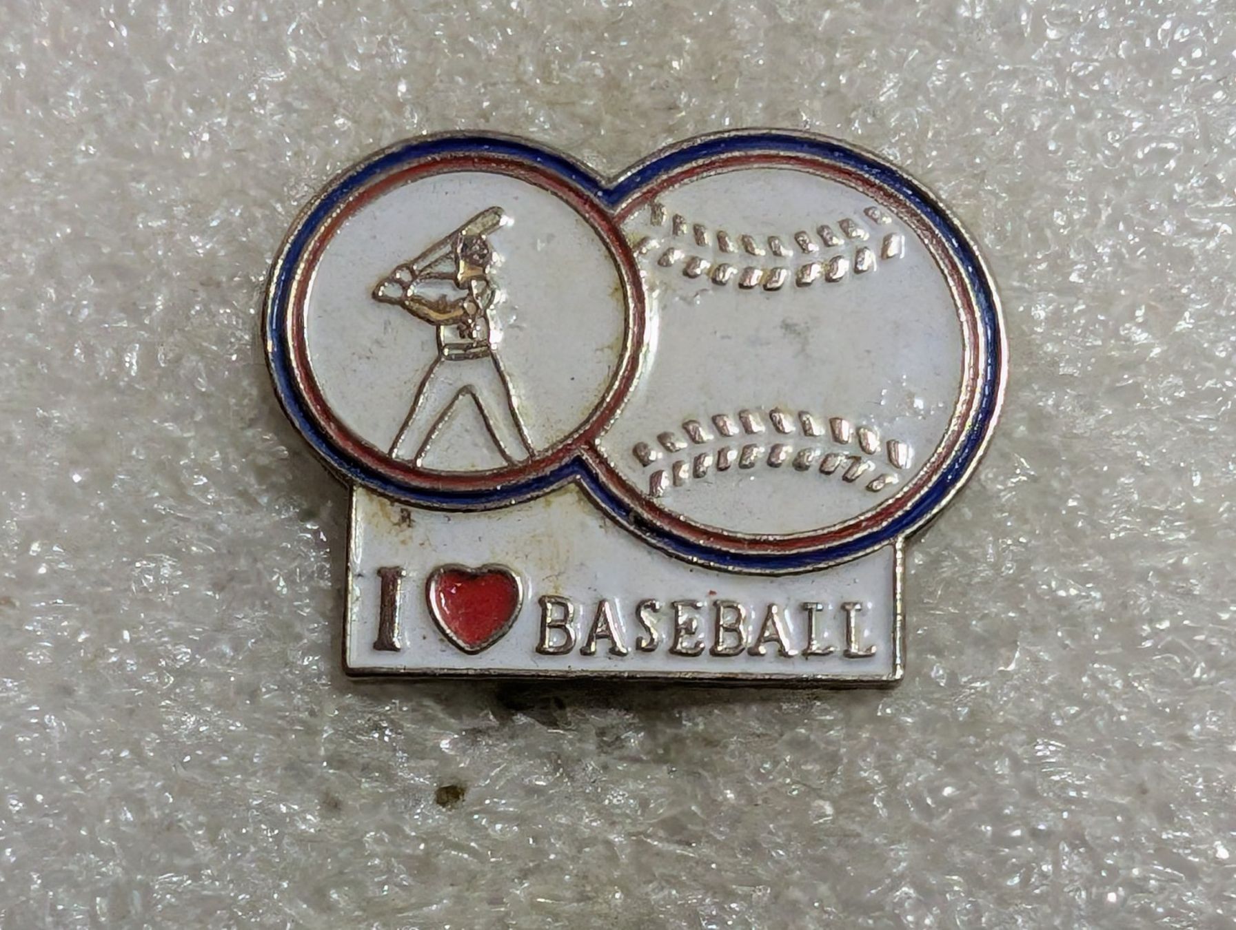 Placchette & Badge: Ansteckpin 243: I Love Baseball – Usato da Oppligen venduto da Pin-Fall-Shop
