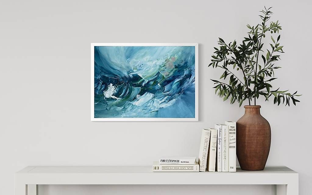 Dipinti: A2 Bild grünblau "Gletschernacht" – Nuovo e nell'imballaggio originale da Urdorf venduto da manuela4 3