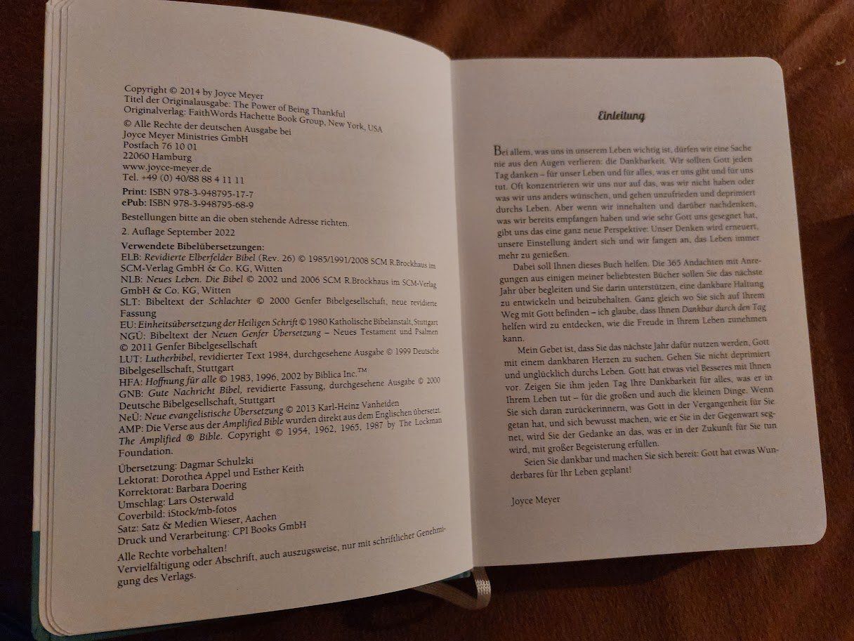 Libri: Joyce Meyer Dankbar durch den Tag – Nuovo (secondo la descrizione) da Unterseen venduto da Ruia3333 2