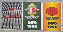 HAG, prospectus, Info 1991, 1994, 1996, allemand, français