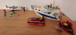 Playmobil Yacht Blue Marlin Speedboot Figuren Meeresbewohner